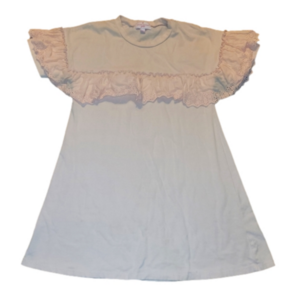 Laura Ashley Girls Peach Ruffle Dress - Medium